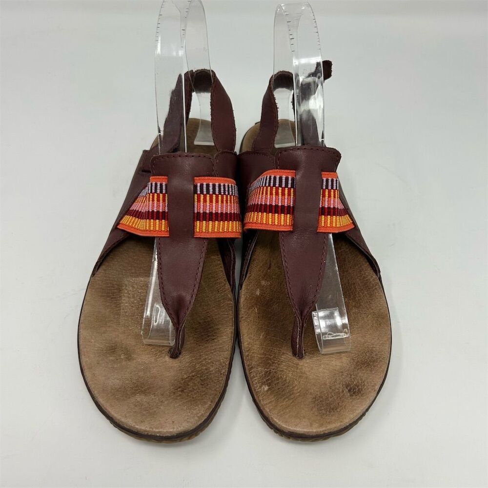 Sorel Women's Slingback Red Thong Sandals Size 8.5 Casual Summer Comfort - Picture 4 of 12